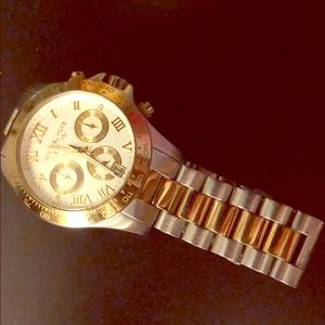 Michael Kors two-tone big face watch.